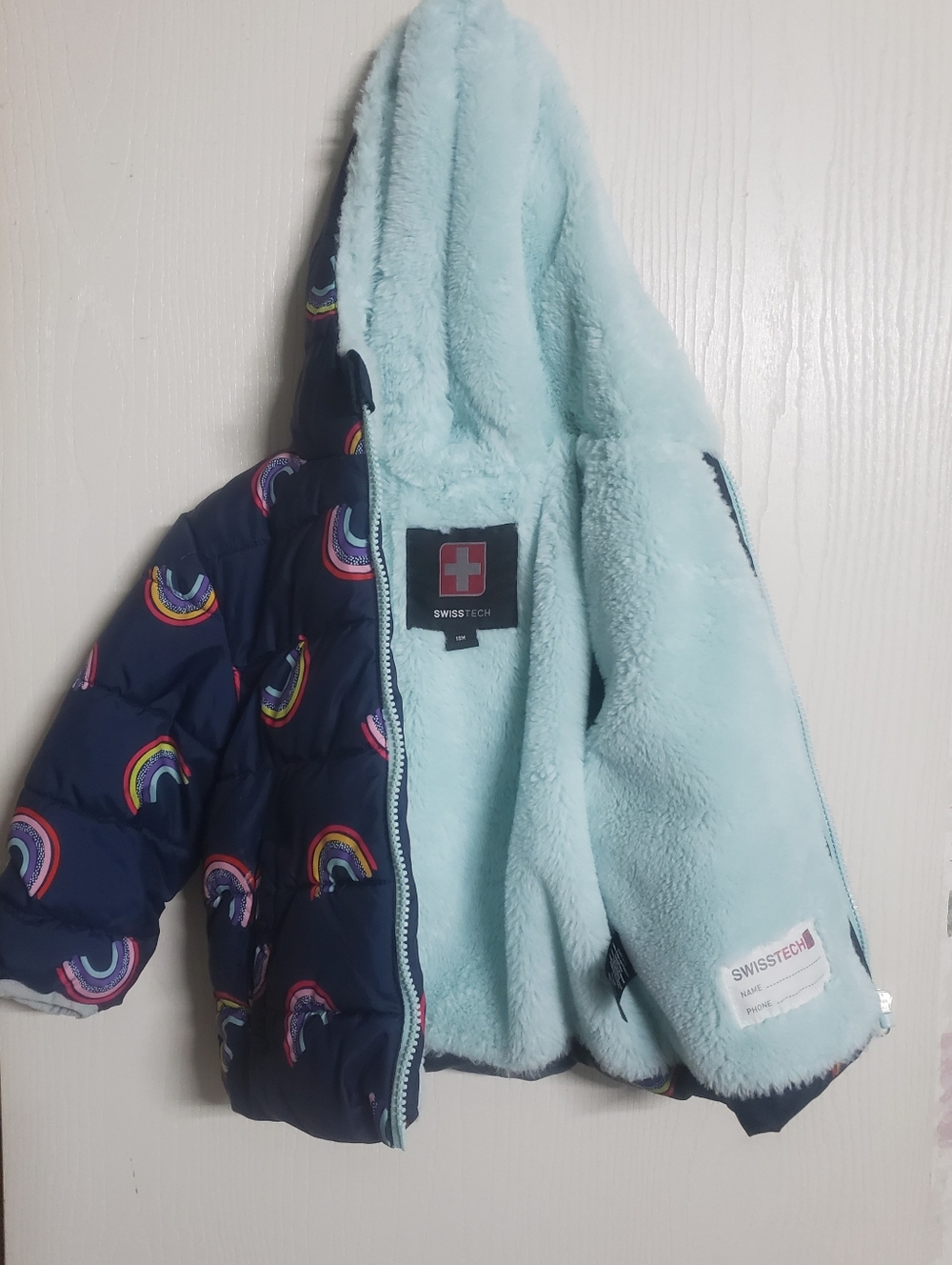 Swiss Tech Light Mint Fleece Jacket with Red Logo - Picture 3 of 3